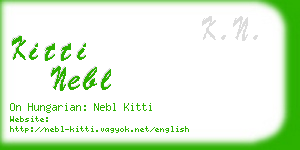 kitti nebl business card